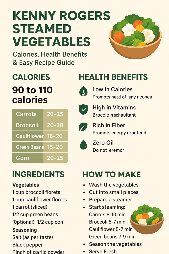 Kenny Rogers Steamed Vegetables Calories Health Benefits & Easy Recipe