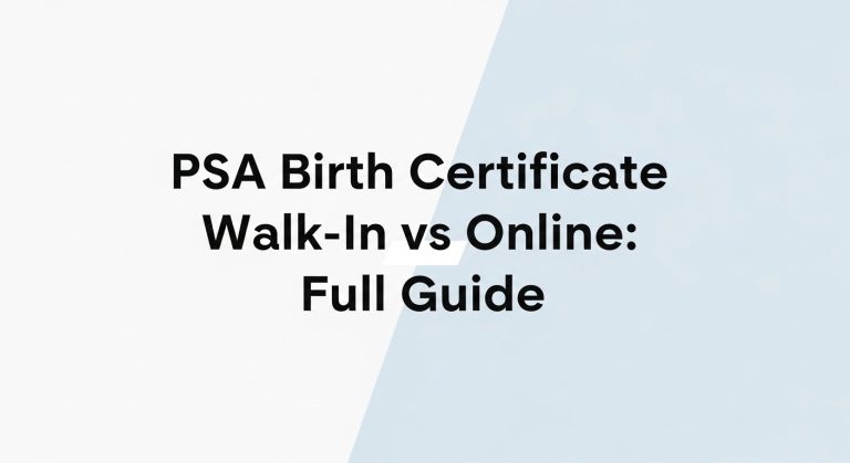 PSA Birth Certificate Online and Walk-in Process