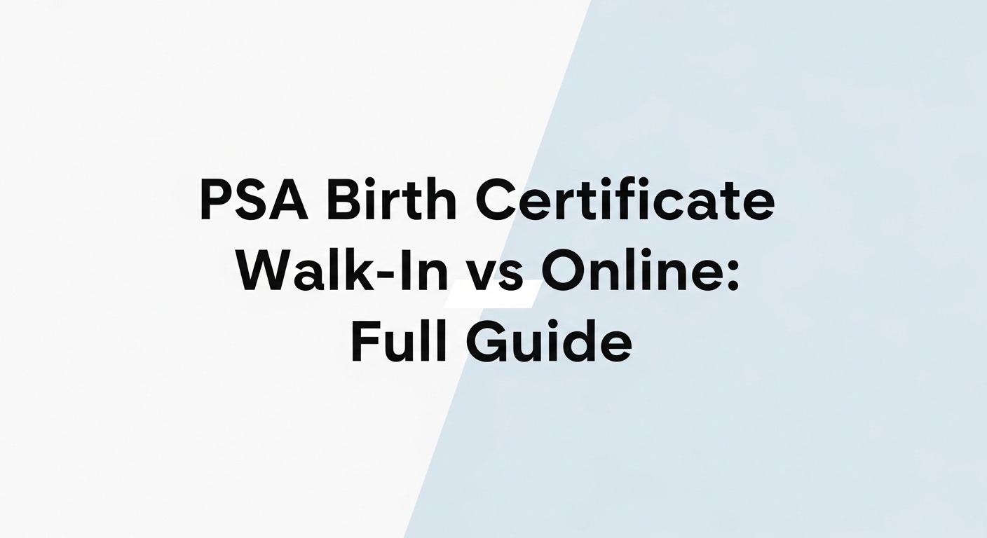 PSA Birth Certificate Online and Walk-in Process