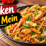 Chicken Chow Mein with tender chicken, noodles, and fresh vegetables